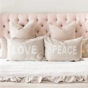Jillian Harris LOVE & PEACE Decorative Pillow Duo